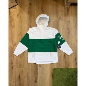 Palace x Gap Colorblock Windbreaker Anorak Jacket White Green Logo Sleeve NWT